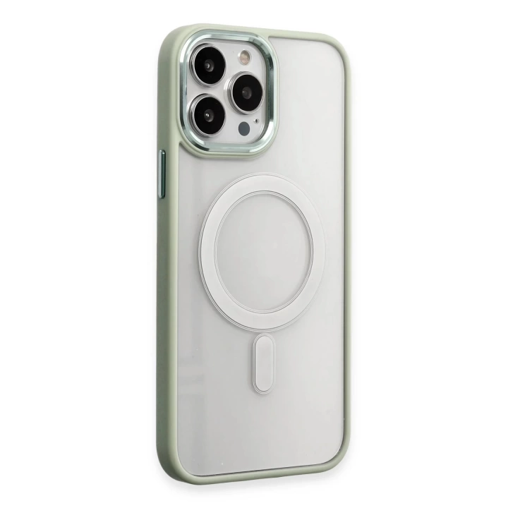 BFS  iPhone 15 Pro Max Kılıf Room Magneticsafe Silikon - Su Yeşili