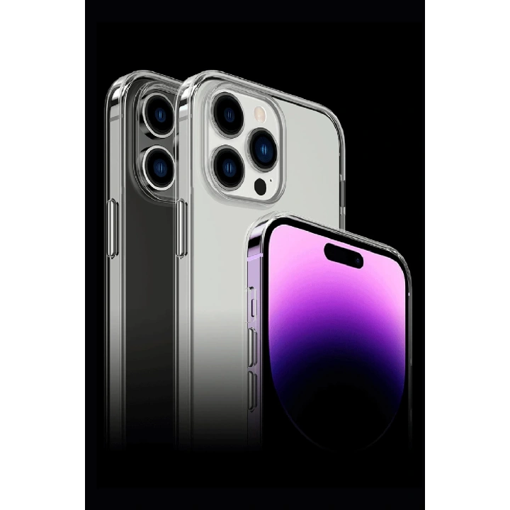 BFS  iPhone 15 Pro Max Kılıf Tron Şeffaf Magsafe Kapak - Şeffaf