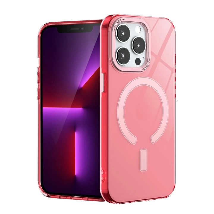 BFS  iPhone 15 Pro Max Kılıf Troy Magsafe Kapak - Pembe