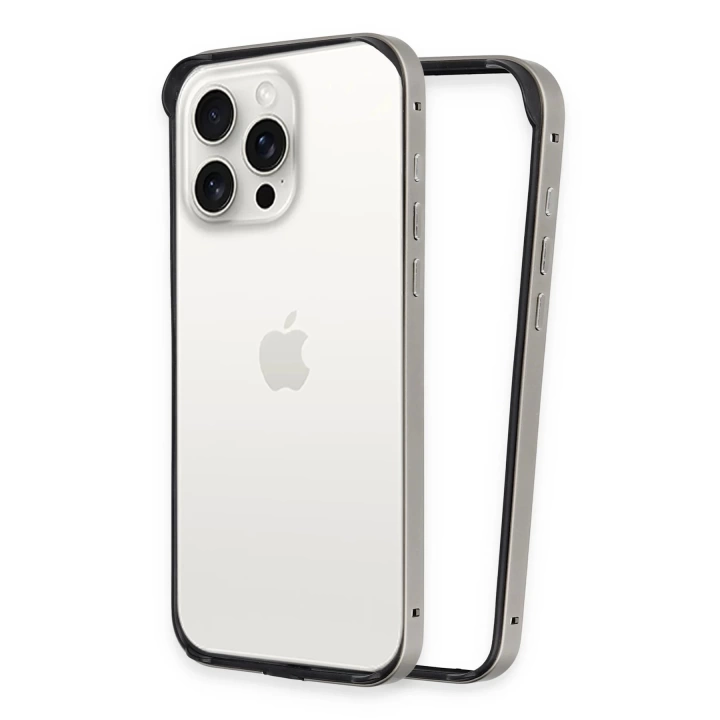 BFS  iPhone 15 Pro Max Land Bumper Koruma Kapak - Titan Gri