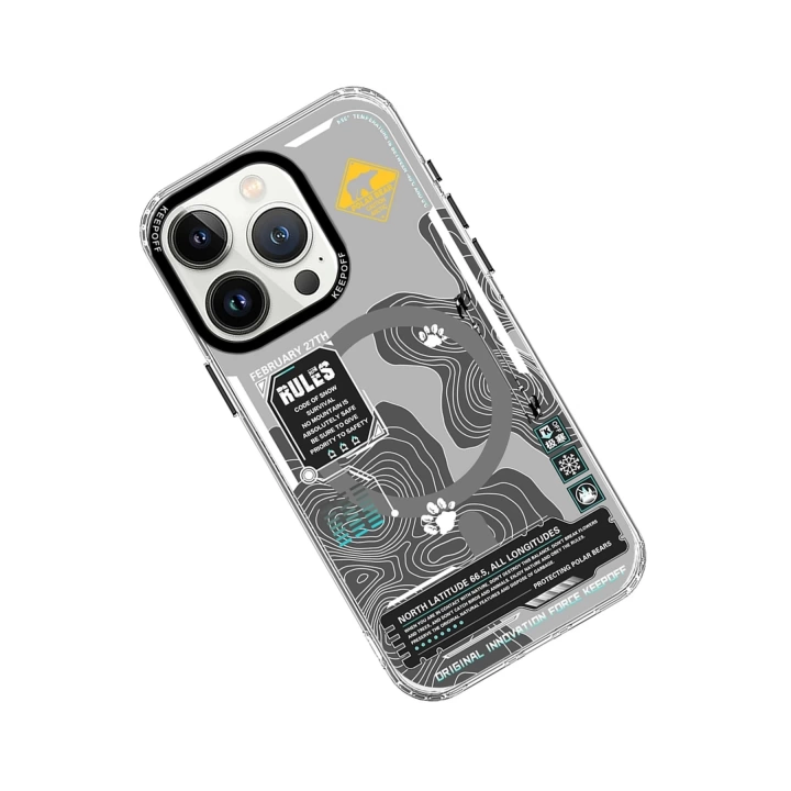 BFS  iPhone 15 Pro Max Map Magsafe Kapak - Snowfield