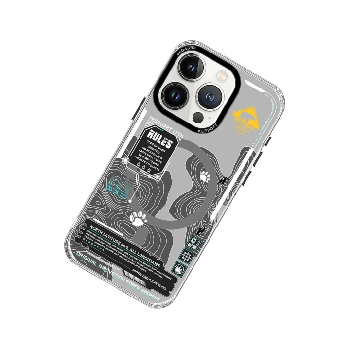 BFS  iPhone 15 Pro Max Map Magsafe Kapak - Snowfield