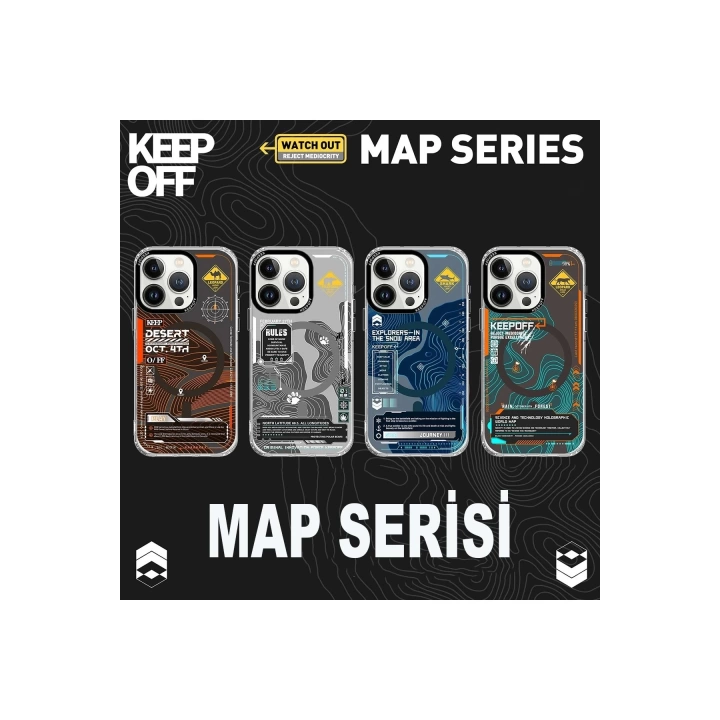 BFS  iPhone 15 Pro Max Map Magsafe Kapak - Snowfield