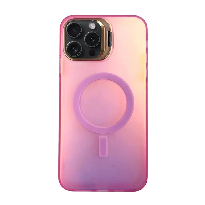 BFS iPhone 15 Pro Max Primera Magsafe Standlı Kapak - Pembe