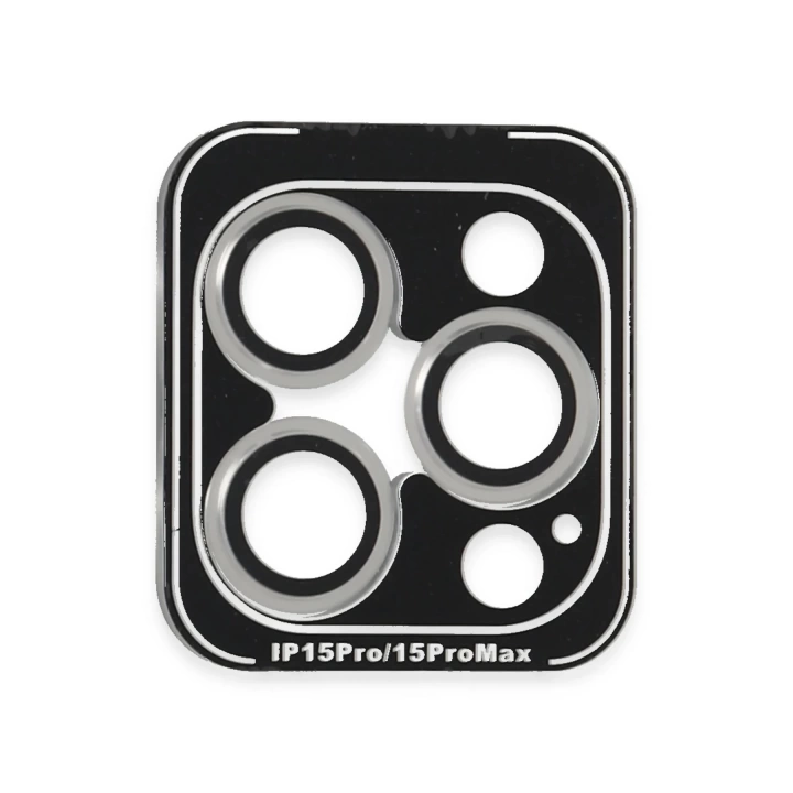 BFS  iPhone 15 Pro Max PVD Metal Kamera Lens - Gümüş