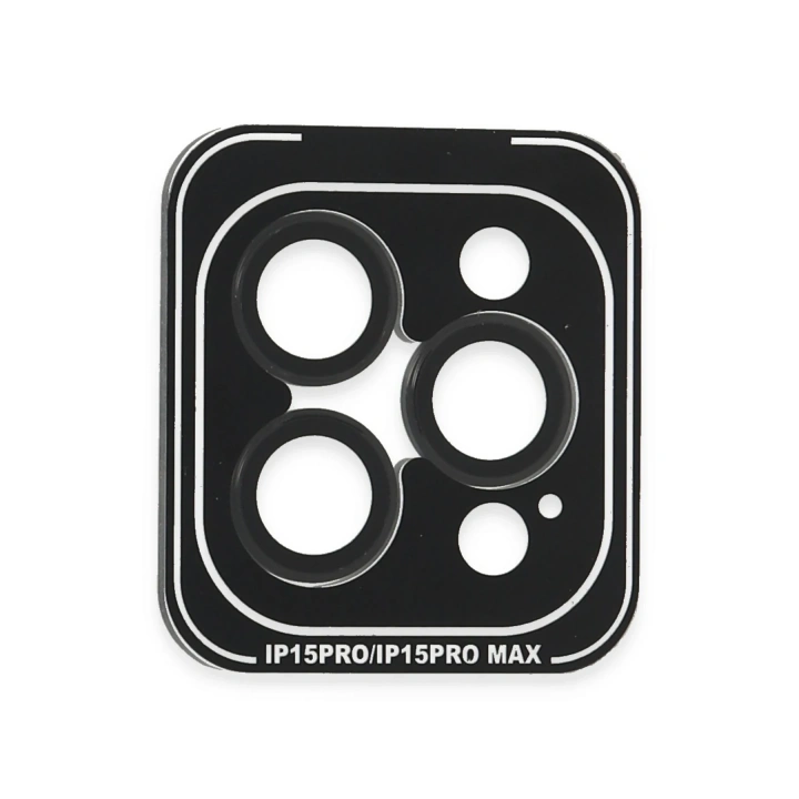 BFS  iPhone 15 Pro Max PVD Metal Kamera Lens - Siyah