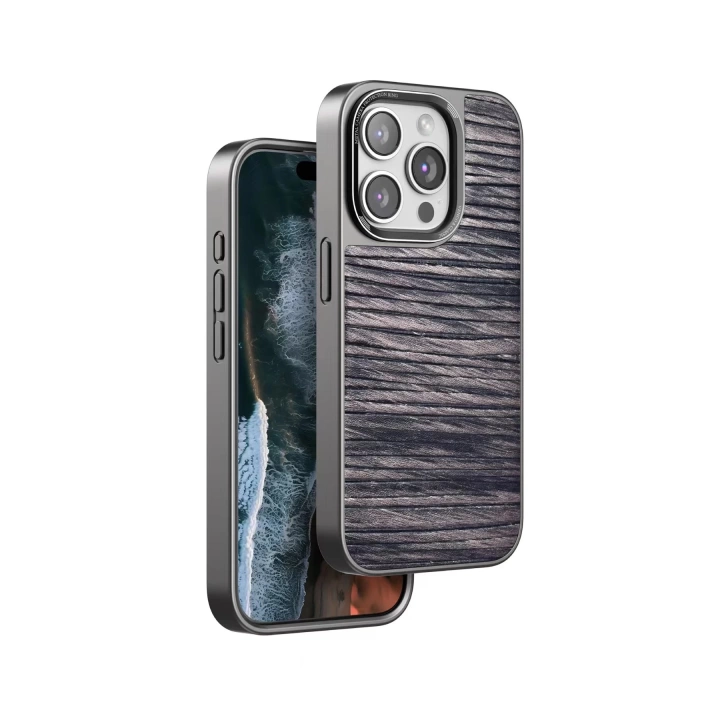 BFS  iPhone 15 Pro Max Wave Kapak - Kahverengi