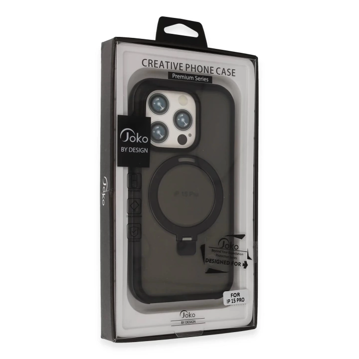 BFS  iPhone 15 Pro Zorda Airbag Magsafe Standlı Kapak - Titan Gri