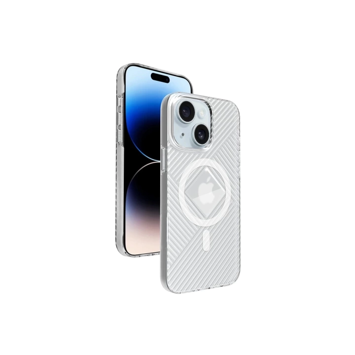 BFS  iPhone 15 Stella PC Sert Magsafe Kılıf - Şeffaf