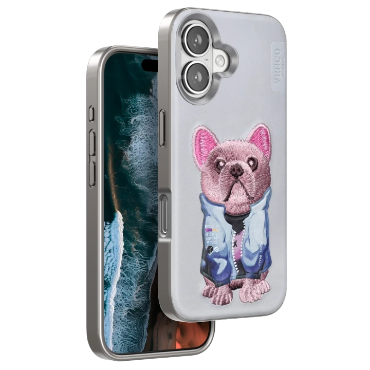 BFS  iPhone 16 Cute Desenli Kapak - Kahverengi