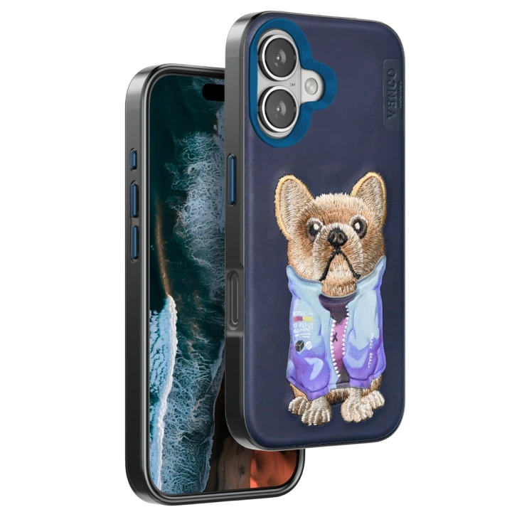 BFS  iPhone 16 Cute Desenli Kapak - Lacivert