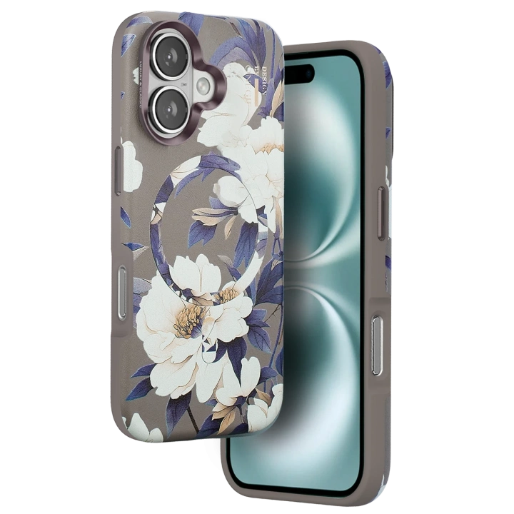 BFS  iPhone 16 Flower Series Magsafe Kapak - Gri