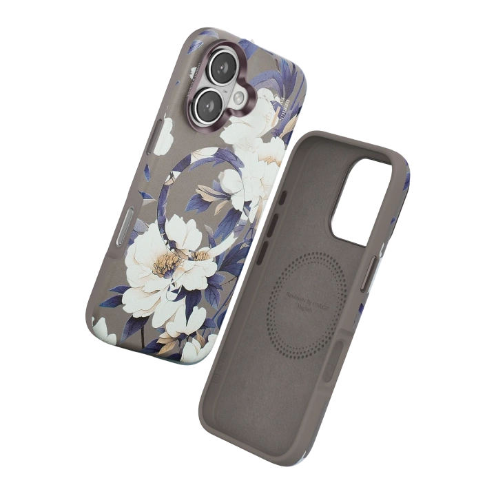 BFS  iPhone 16 Flower Series Magsafe Kapak - Gri