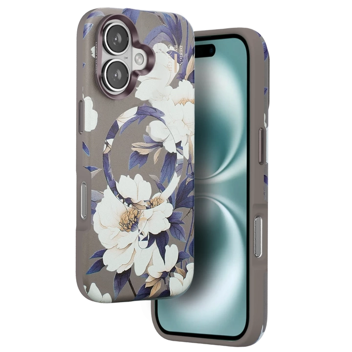 BFS  iPhone 16 Flower Series Magsafe Kapak - Gri