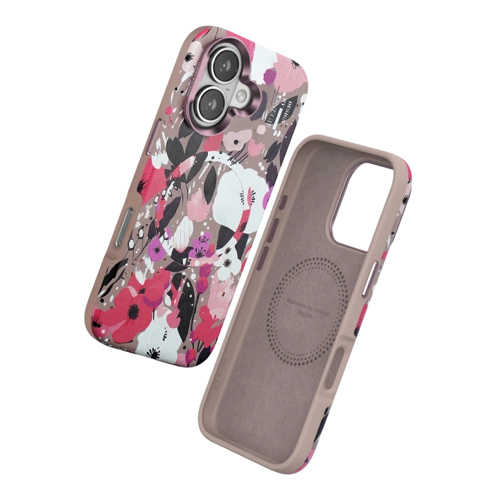 BFS  iPhone 16 Flower Series Magsafe Kapak - Pembe