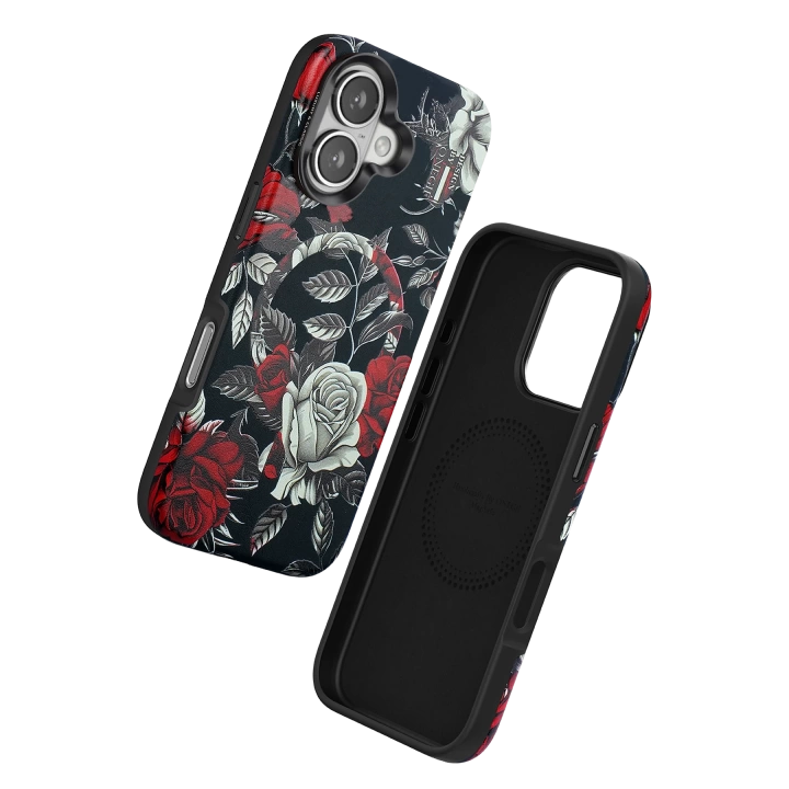 BFS  iPhone 16 Flower Series Magsafe Kapak - Siyah
