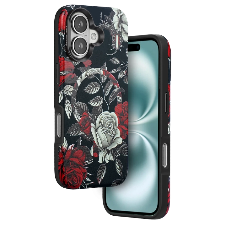 BFS  iPhone 16 Flower Series Magsafe Kapak - Siyah