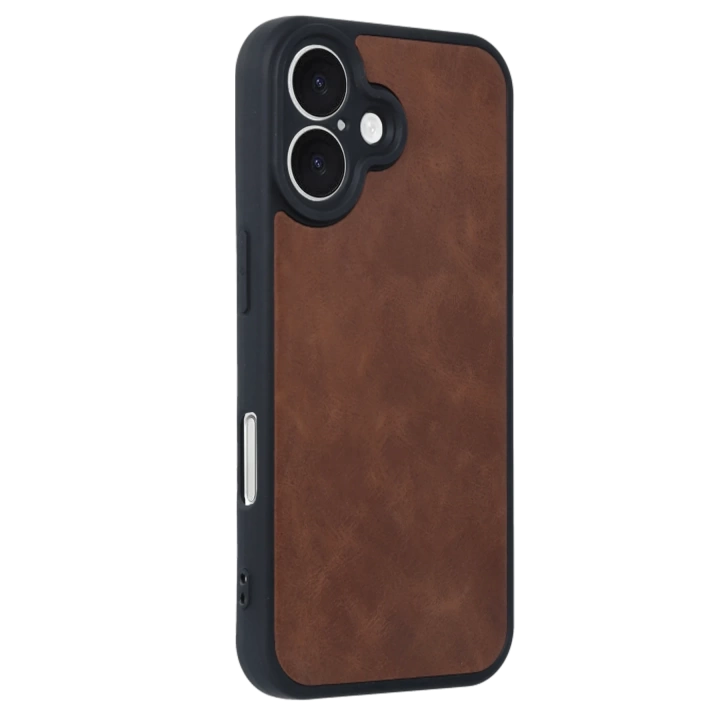 BFS  iPhone 16 Kılıf Aras Deri Kapak - Taba