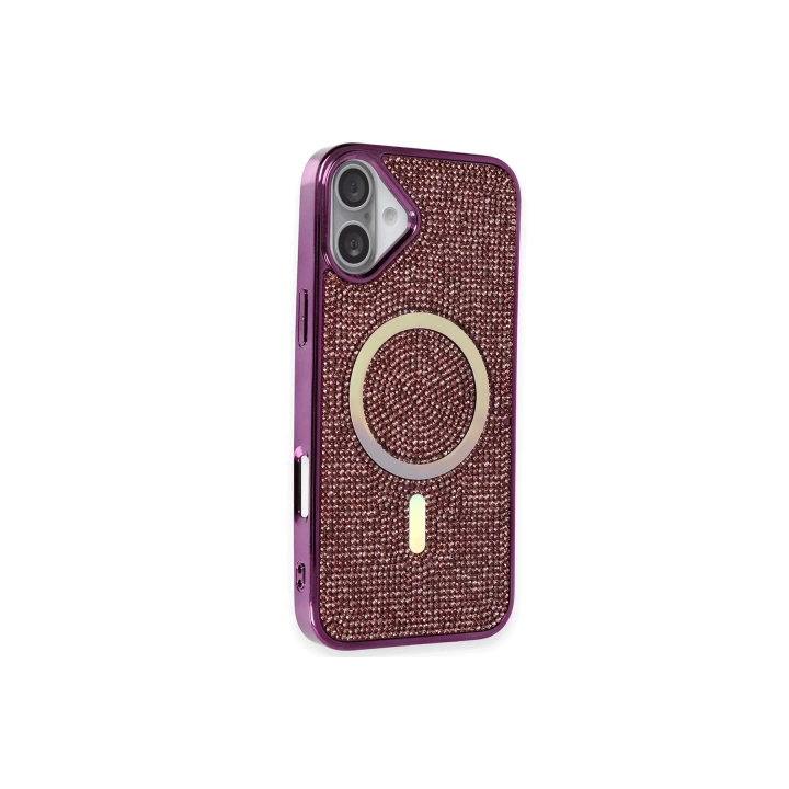 BFS  iPhone 16 Kılıf Diamond Magsafe Kapak - Derin Mor