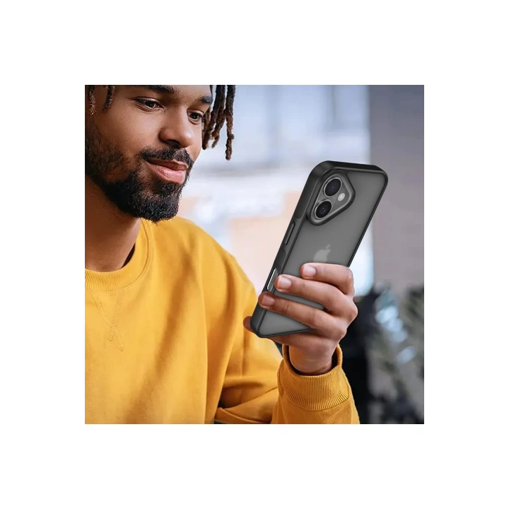 BFS  iPhone 16 Kılıf Elegant Kapak - Pudra