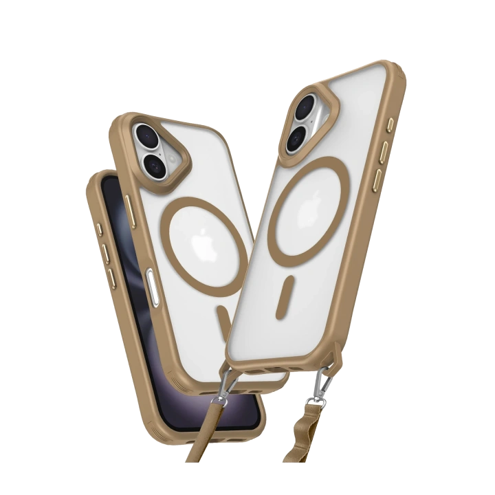 BFS  iPhone 16 Kılıf Enka Magsafe Silikon Kılıf - Desert