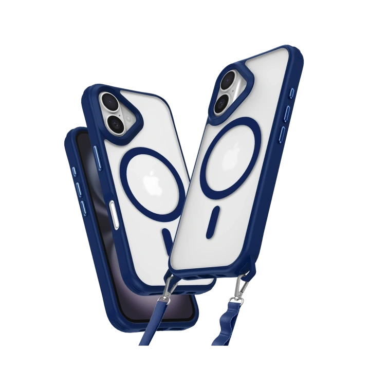 BFS  iPhone 16 Kılıf Enka Magsafe Silikon Kılıf - Lacivert