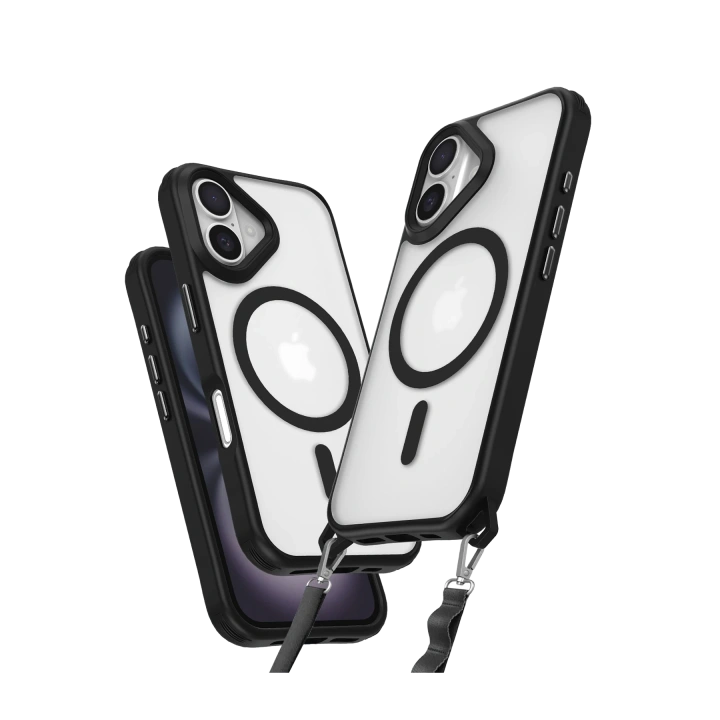 BFS  iPhone 16 Kılıf Enka Magsafe Silikon Kılıf - Siyah