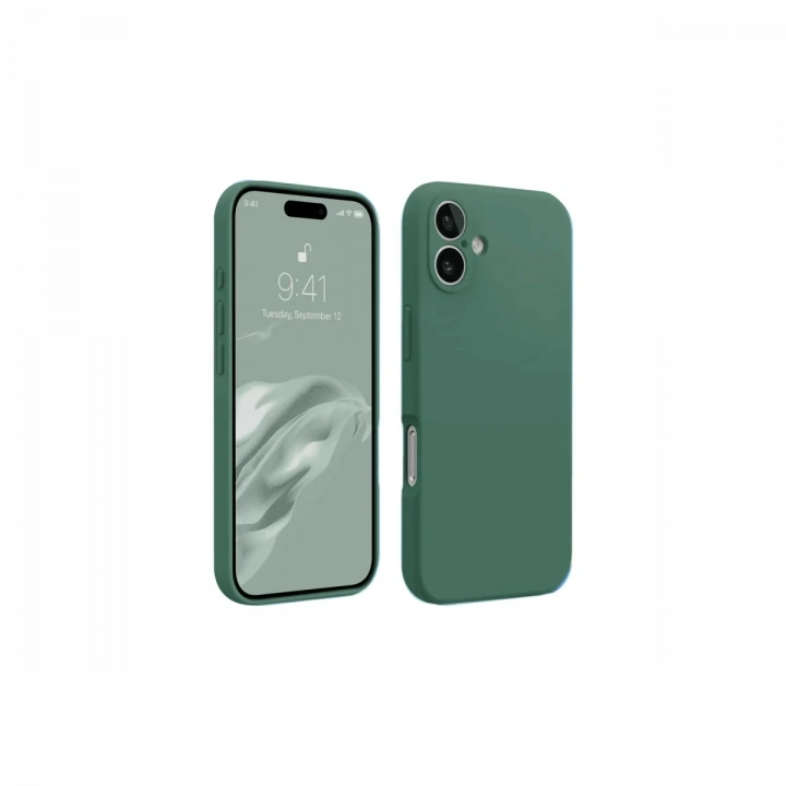 BFS  iPhone 16 Kılıf First Silikon - Koyu Yeşil