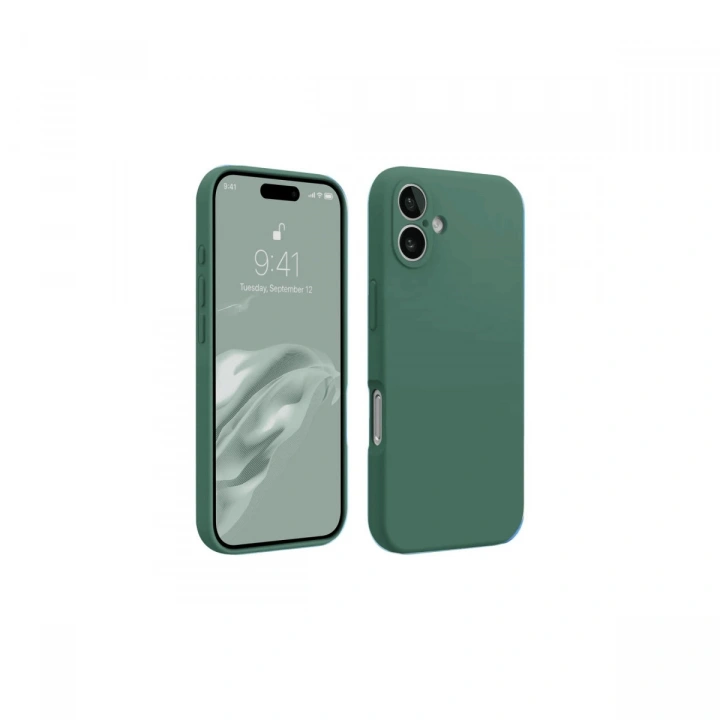 BFS  iPhone 16 Kılıf First Silikon - Koyu Yeşil