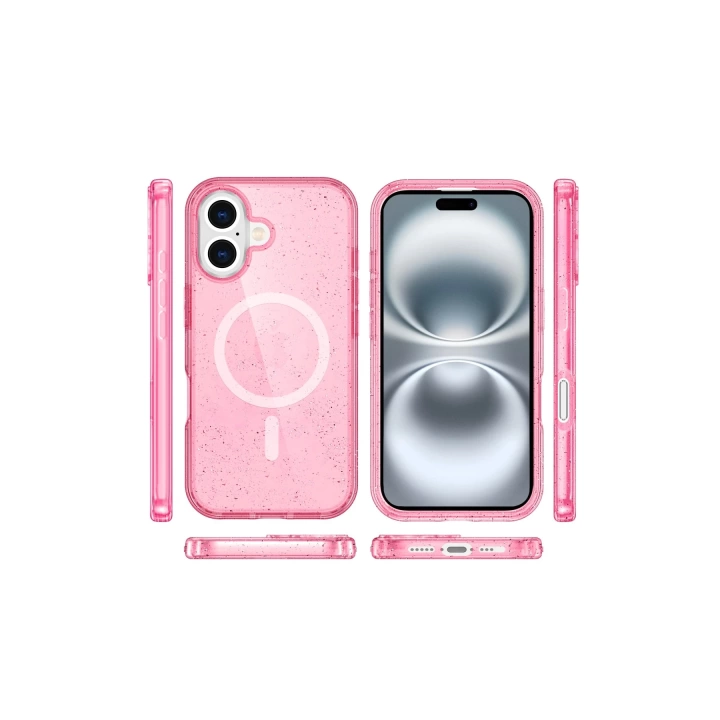 BFS  iPhone 16 Kılıf Glow Magsafe Kapak - Pembe