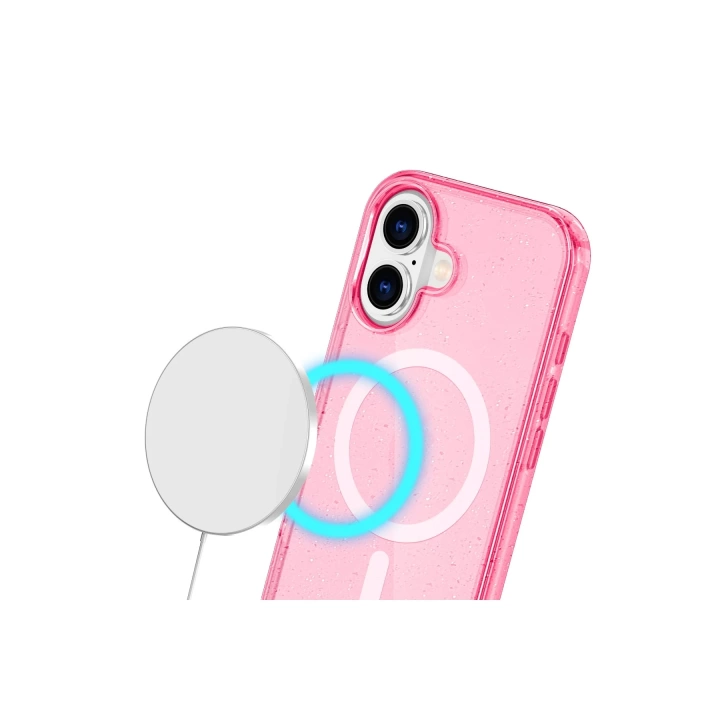 BFS  iPhone 16 Kılıf Glow Magsafe Kapak - Pembe