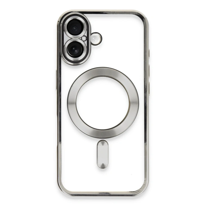 BFS  iPhone 16 Kılıf Kross Magneticsafe Kapak - Gümüş