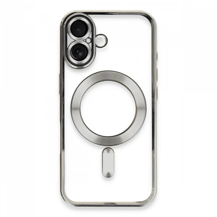 BFS  iPhone 16 Kılıf Kross Magneticsafe Kapak - Gümüş