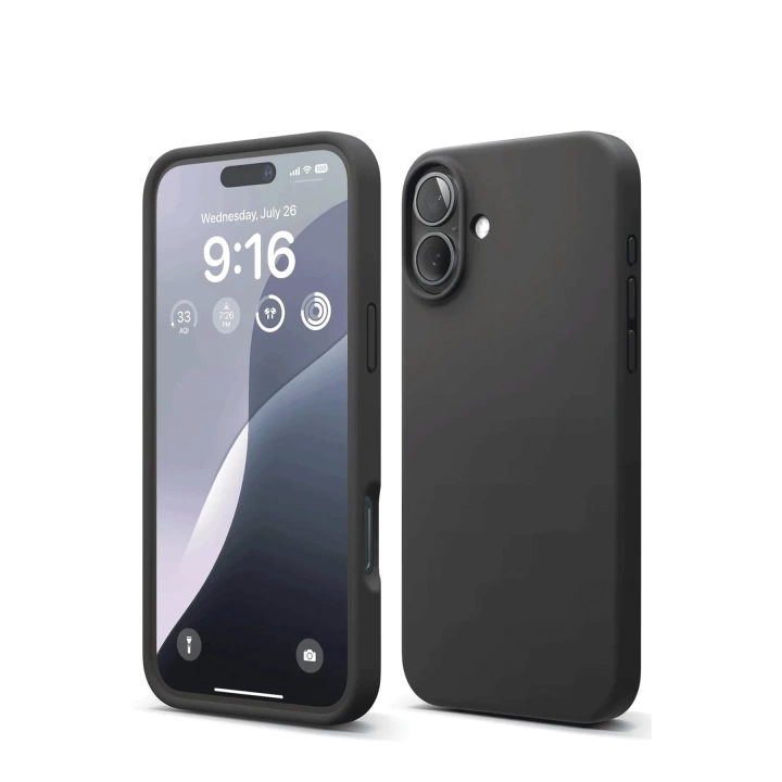 BFS  iPhone 16 Kılıf Nano içi Kadife Silikon - Siyah
