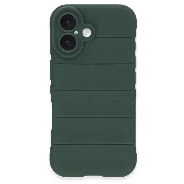 BFS  iPhone 16 Kılıf Optimum Silikon - Koyu Yeşil