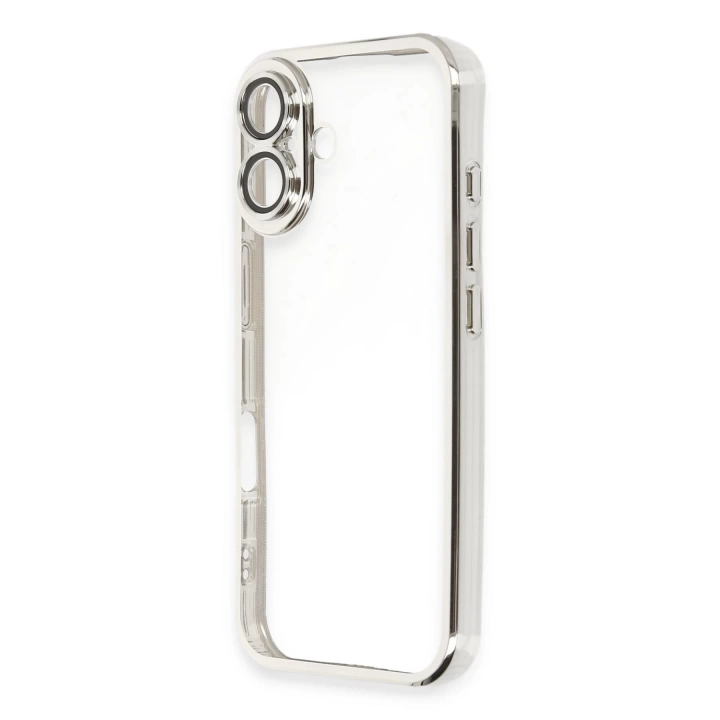 BFS  iPhone 16 Kılıf Razer Lensli Silikon - Gümüş