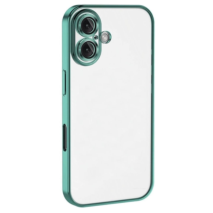 BFS  iPhone 16 Kılıf Razer Lensli Silikon - Turkuaz