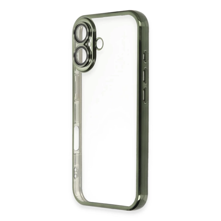 BFS  iPhone 16 Kılıf Razer Lensli Silikon - Yeşil