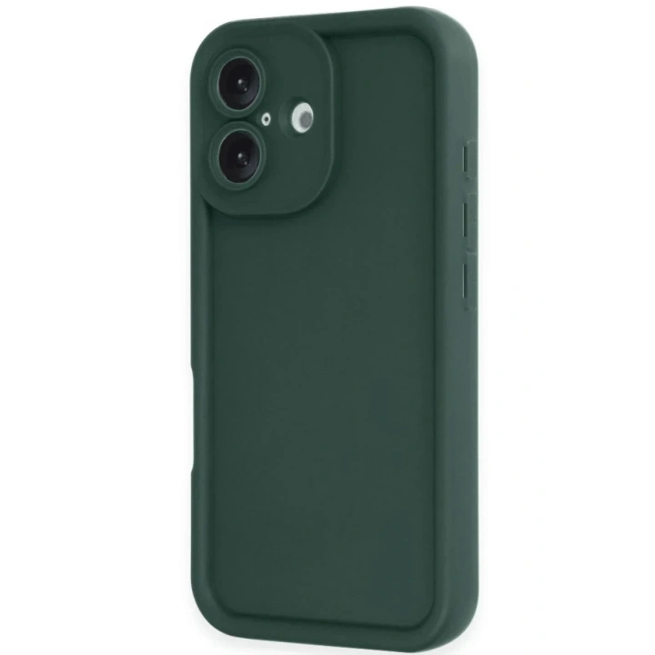 BFS  iPhone 16 Kılıf Viera Silikon - Koyu Yeşil