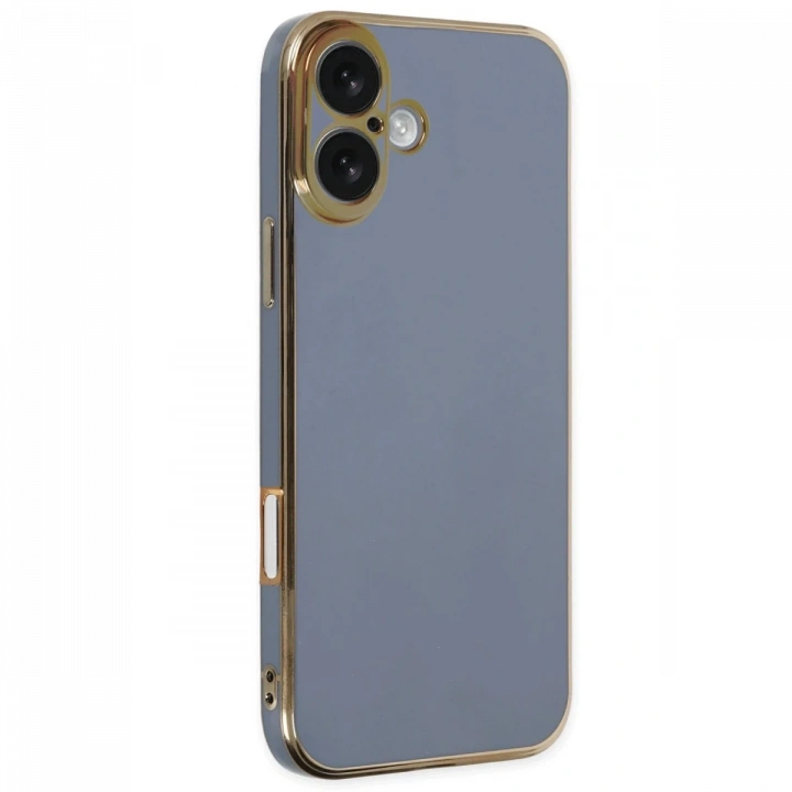 BFS  iPhone 16 Kılıf Volet Silikon - Mavi