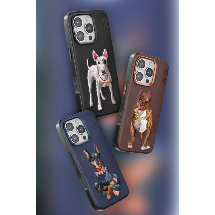 BFS  iPhone 16 Perma Desenli Kapak - Koyu Kahve