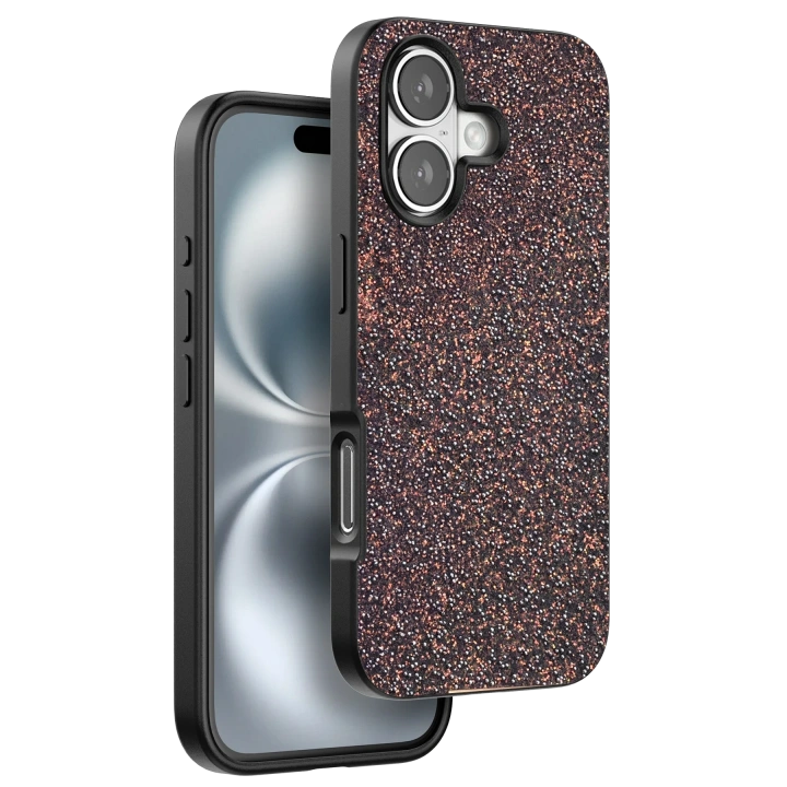 BFS  iPhone 16 Plus Bright Simli Kapak - Derin Mor