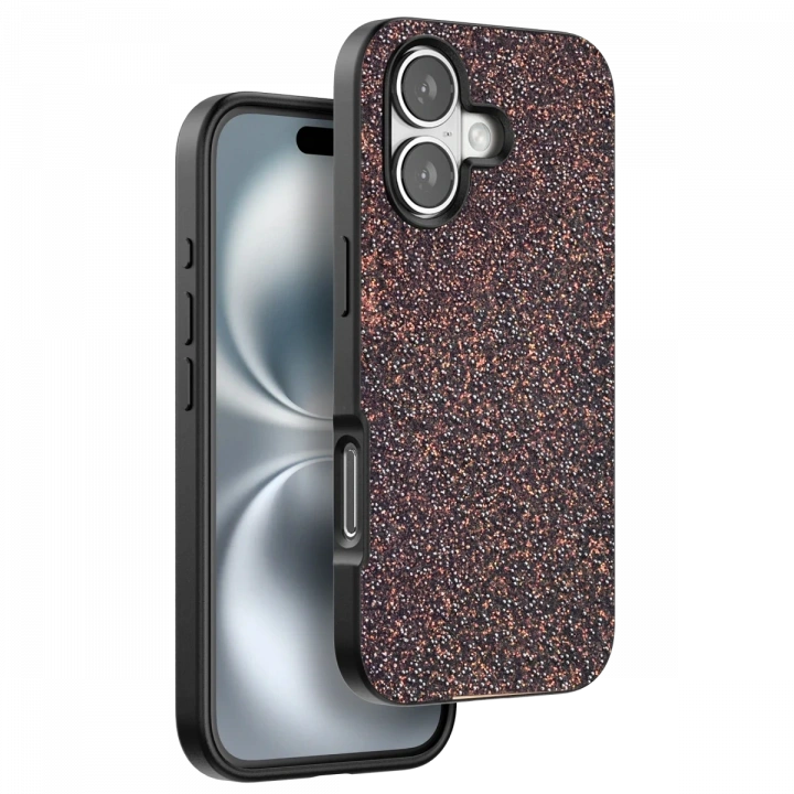 BFS  iPhone 16 Plus Bright Simli Kapak - Derin Mor