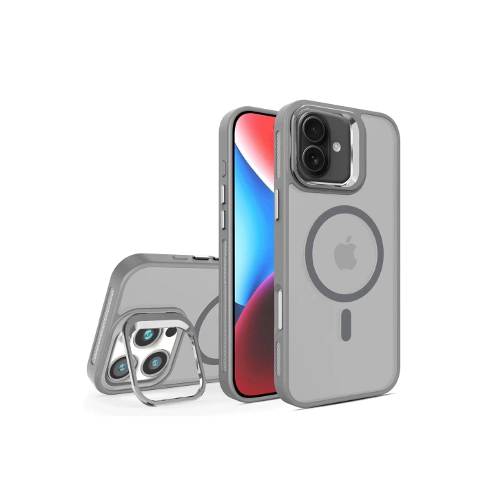 BFS  iPhone 16 Plus Flet Lens Magsafe Kapak - Gri
