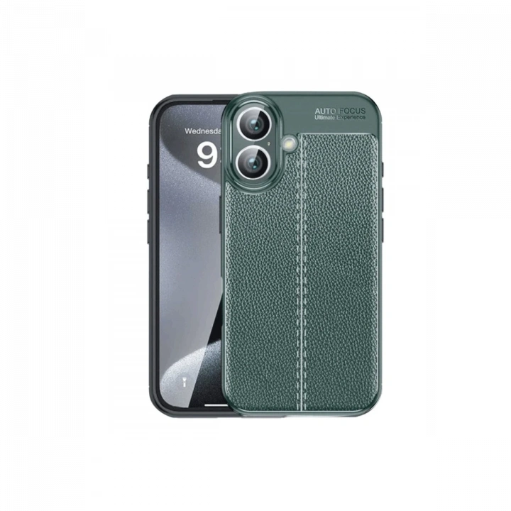 BFS  iPhone 16 Plus Kılıf Auto Focus Kapak - Koyu Yeşil