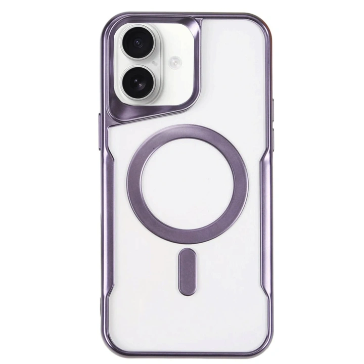 BFS  iPhone 16 Plus Kılıf Boyi Magsafe Silikon Kapak - Derin Mor