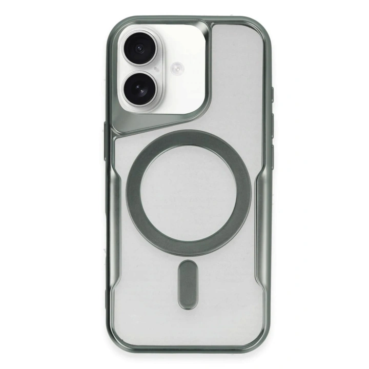 BFS  iPhone 16 Plus Kılıf Boyi Magsafe Silikon Kapak - Yeşil