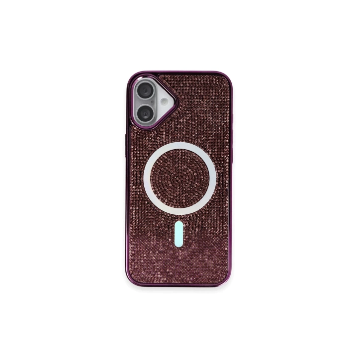 BFS  iPhone 16 Plus Kılıf Diamond Magsafe Kapak - Derin Mor