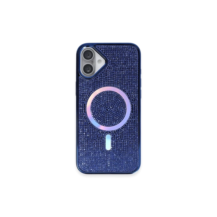 BFS  iPhone 16 Plus Kılıf Diamond Magsafe Kapak - Lacivert