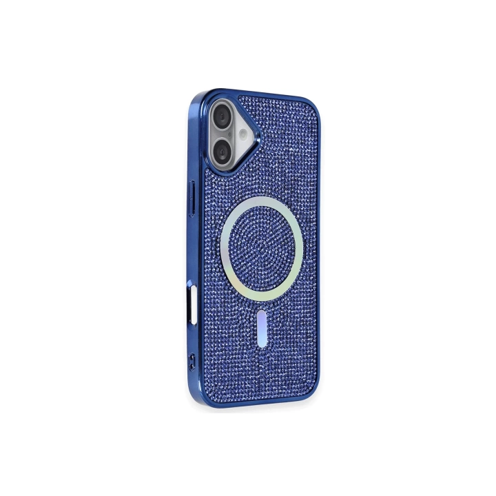 BFS  iPhone 16 Plus Kılıf Diamond Magsafe Kapak - Lacivert
